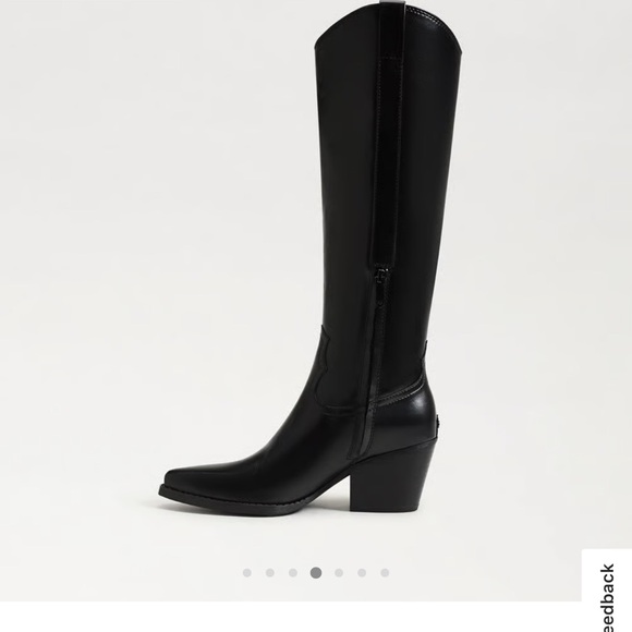 Sam Edelman Shoes - Sam Edelman Black Knee-High Western Block Heel Boot size 10 m